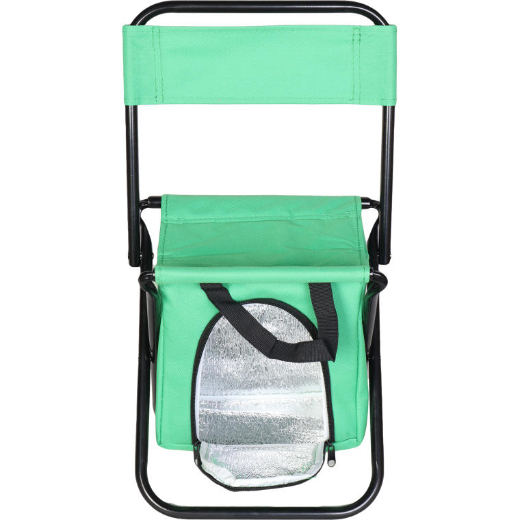 Krzesło turystyczne z oparciem z torbą izolacyjną zielone