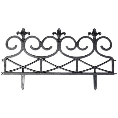 Zestaw 4 Wysokiej Jakości Czarnych Płotków Ogrodowych do Wbijania w Ziemię