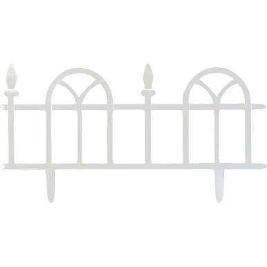 Komplet 4 Białych Płotków Ogrodowych z Wysokiej Jakości Tworzywa