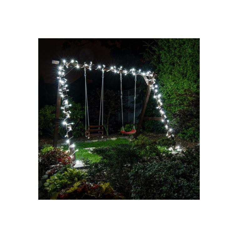 Lampki choinkowe 100 LED FLASH, wewnętrzne, zimny biały