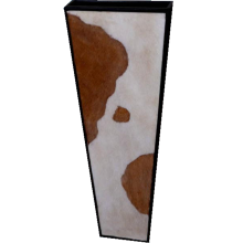 Wazon trapezowy z imitacją sierści cielaka biało-brązowy 51x23 cm