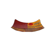 Talerzyk ceramiczny brązowy z gumkami antypoślizgowymi 17x17cm