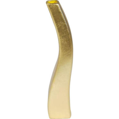 Wazonik wykrzywiony w kolorze złotym lekko postarzany 23x5 cm