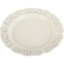Elegancki Talerz Obiadowy z Ceramiki, Biały, 25,5 cm