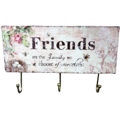 Wieszak ścienny z trzema haczykami FRIENDS