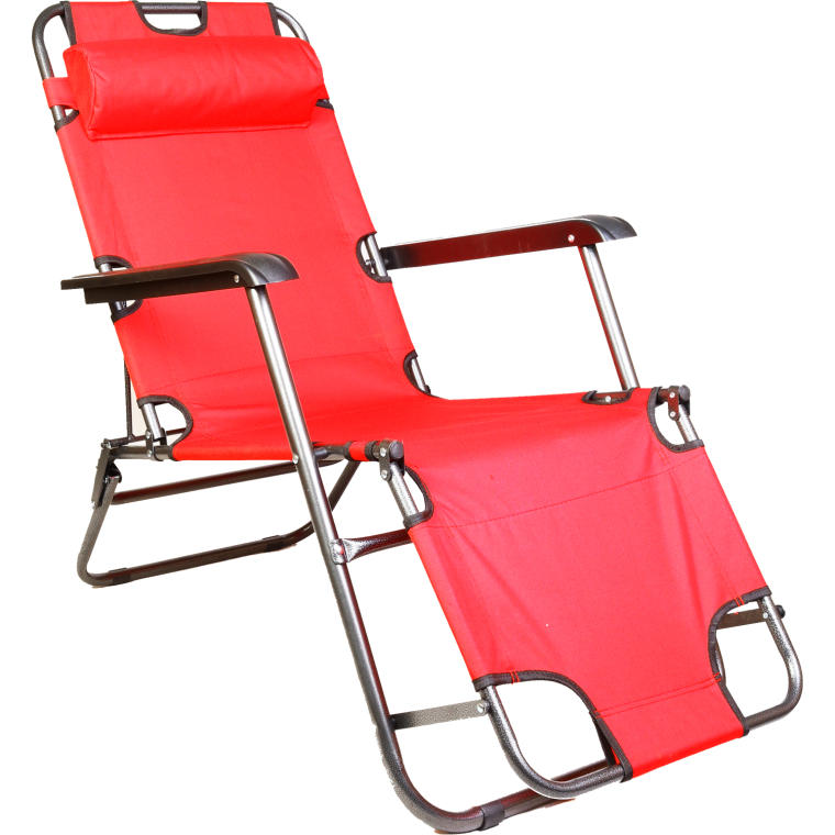 Leżak Ogrodowy Multifunkcyjny BS065 w Kolorze Czerwonym