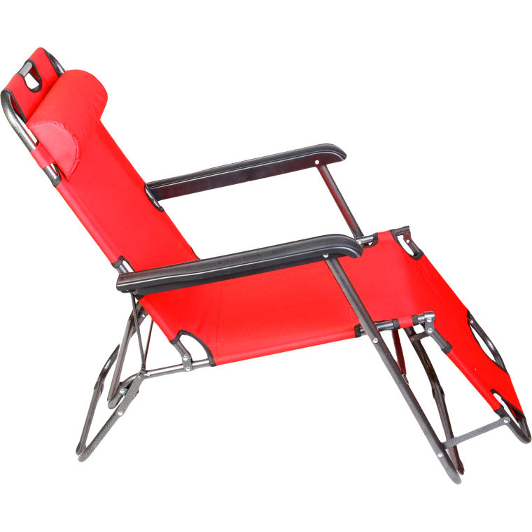 Leżak Ogrodowy Multifunkcyjny BS065 w Kolorze Czerwonym