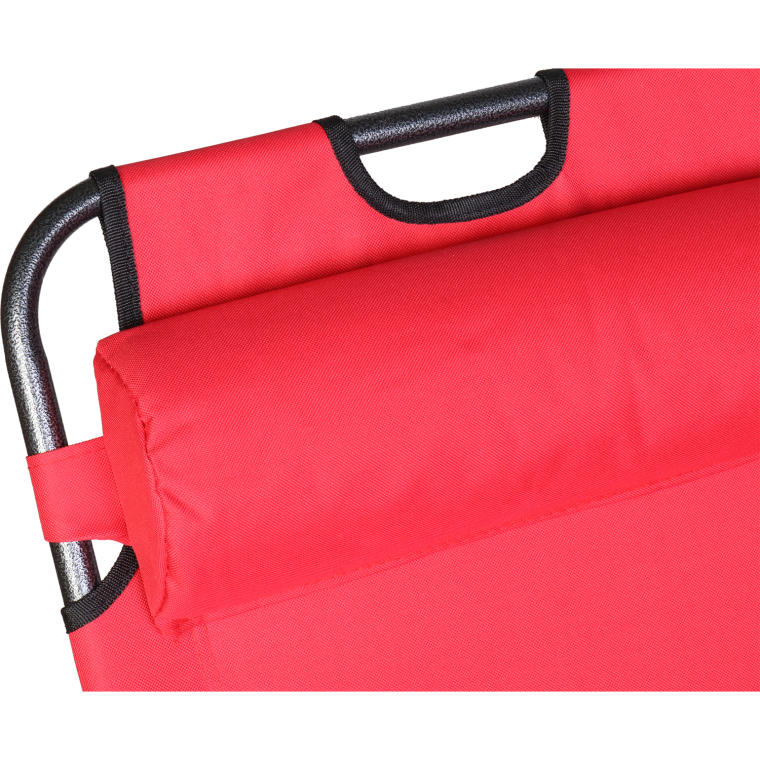 Leżak Ogrodowy Multifunkcyjny BS065 w Kolorze Czerwonym