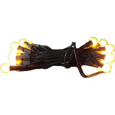 Żółte Perłowe Lampki Choinkowe 20L na Zielonym Kablu 1.4m, 220V-240V Do Użytku Wewnętrznego