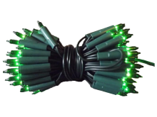 Zielone Lampki Choinkowe na Zielonym Kablu 100 szt. - 6m, 220V-240V, Do Użycia w Pomieszczeniach