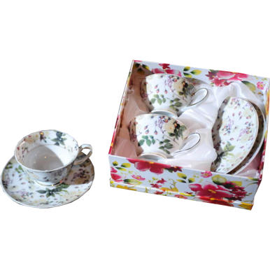 Serwis do kawy w kwiaty