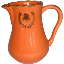 Dzbanek ceramiczny w kolorze pomarańczowym 20 cm