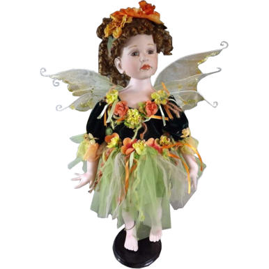 Lalka elf zielono-ruda stojąca 60 cm
