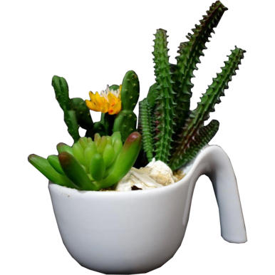 Zestaw sztucznych sukulentów w ceramicznej donicy