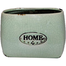 Osłonka ceramiczna home w miętowym kolorze 11x16 cm