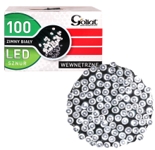 100 LED Zimne Białe Lampki Choinkowe - Wewnętrzne, Energooszczędne, Bezpieczne, Z Miedzianymi Przewodami, Polska Dystrybucja