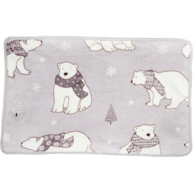 Kocyk dla psa z misiem w kolorze szarym o wymiarach 40x60 cm