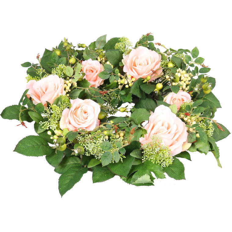 Kremowy Wianek Różany Romantyczna Kompozycja