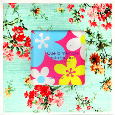 Drewniana zielona ramka na zdjęcie stojąca 13,5x13,5 cm