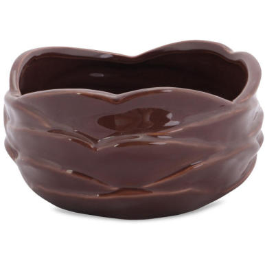 Miska Okrągła Koralowiec w Kolorze Brązowym Designerska