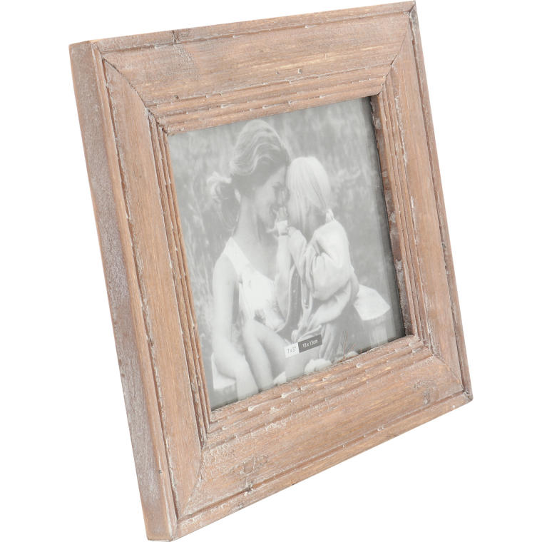 Postarzana Drewniana Ramka na Zdjęcie 16 x 20.5 cm z Jasnym Brązowym Wykończeniem