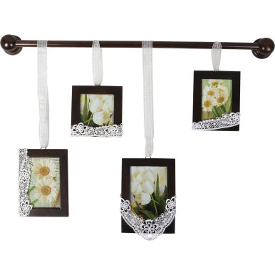 Zestaw 4 dekoracyjnych ramek na zdjęcia prostokątne