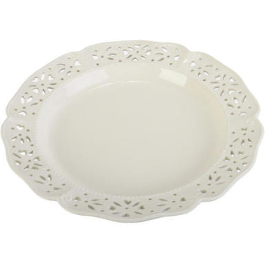 Elegancki Talerz Obiadowy Ceramiczny 30,5 cm w Kolorze Białym