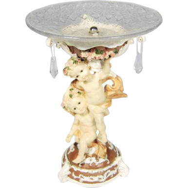 Patera Anielska Opieka ze Szklanym Talizmanem i Polirezynewymi Aniołami