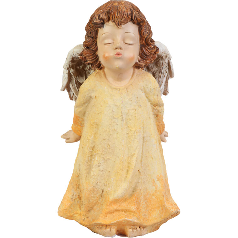 Anioł stojący w kremowej szacie 21 cm