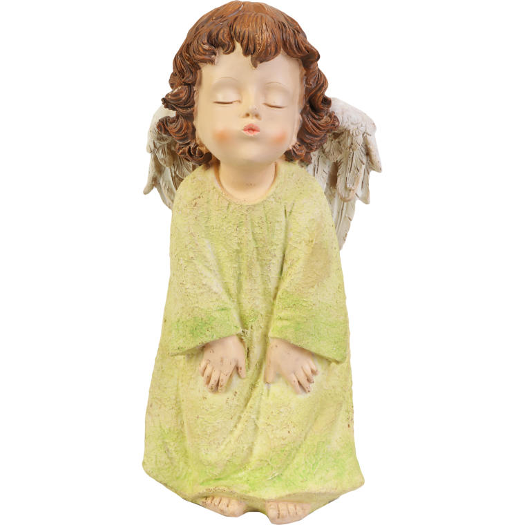 Anioł stojący w zielonej szacie 21 cm