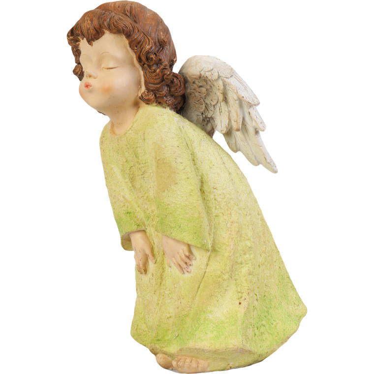Anioł stojący w zielonej szacie 21 cm