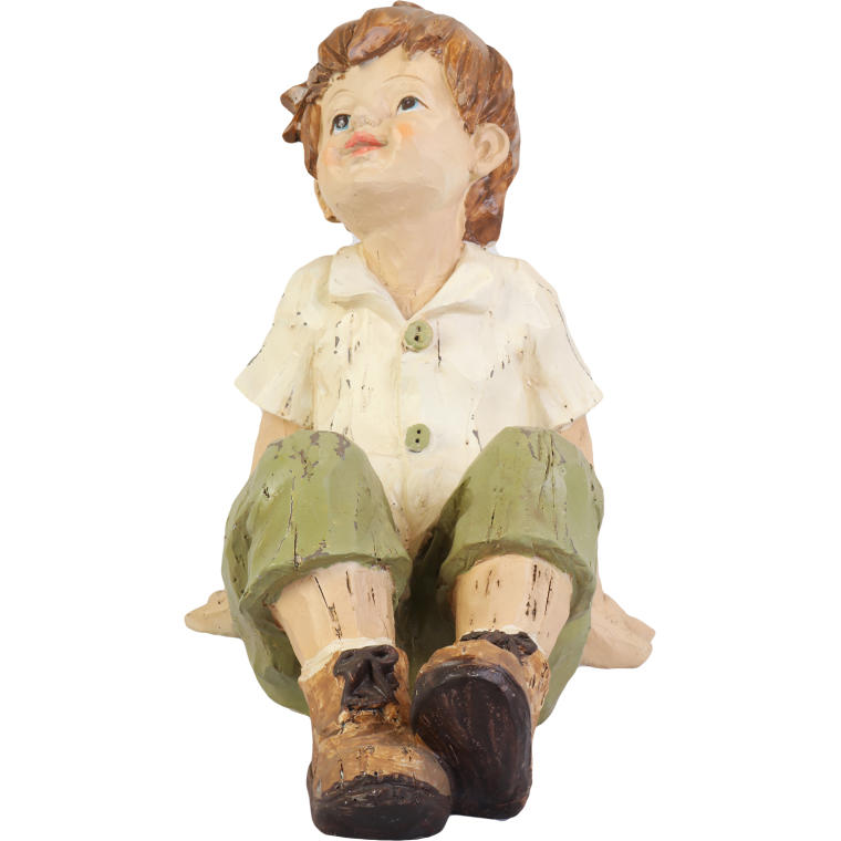 Figurka chłopca w zielonych spodniach 26 cm