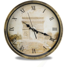 Zegar ścienny Paryski Łuk Triumfalny z płynną wskazówką sekundową