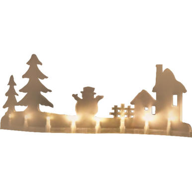 Dekoracja świetlna 8 led Świecznik z Bałwanem na baterie