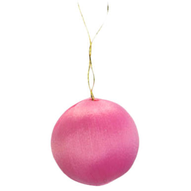 Komplet 12 Różowych Satynowych Bombek Jedwabnych o Średnicy 2 cm