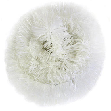 Biały Łańcuch Choinkowy z Metalizowanej Folii 2m - Goliat