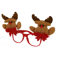 Okulary ozdobne świąteczne Renifer bez szkieł z filcu