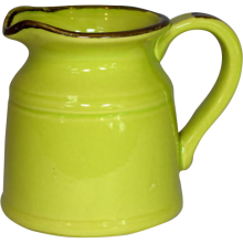 Dzbanek ceramiczny w kolorze zielonym 11 cm