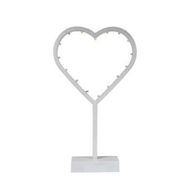 Dekoracja świetlna serce led 38 cm białe