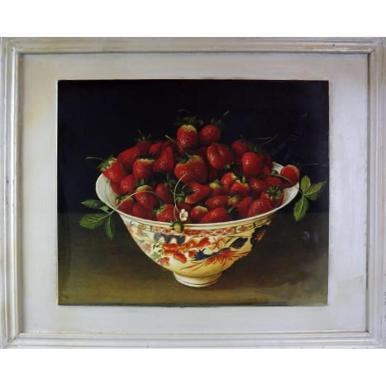 Postarzany Obraz z Owocami Truskawki 46 x 56 cm - Edycja Limitowana