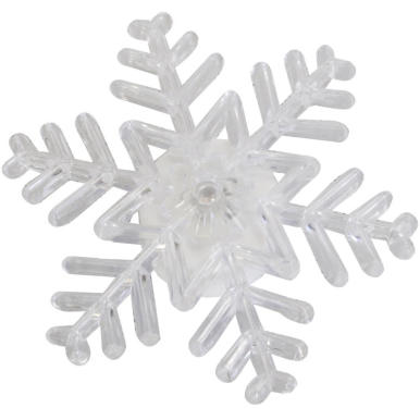 Ledowa Dekoracja Świąteczna - Śnieżynka na Przyssawkę z Zmieniającymi się Kolorami